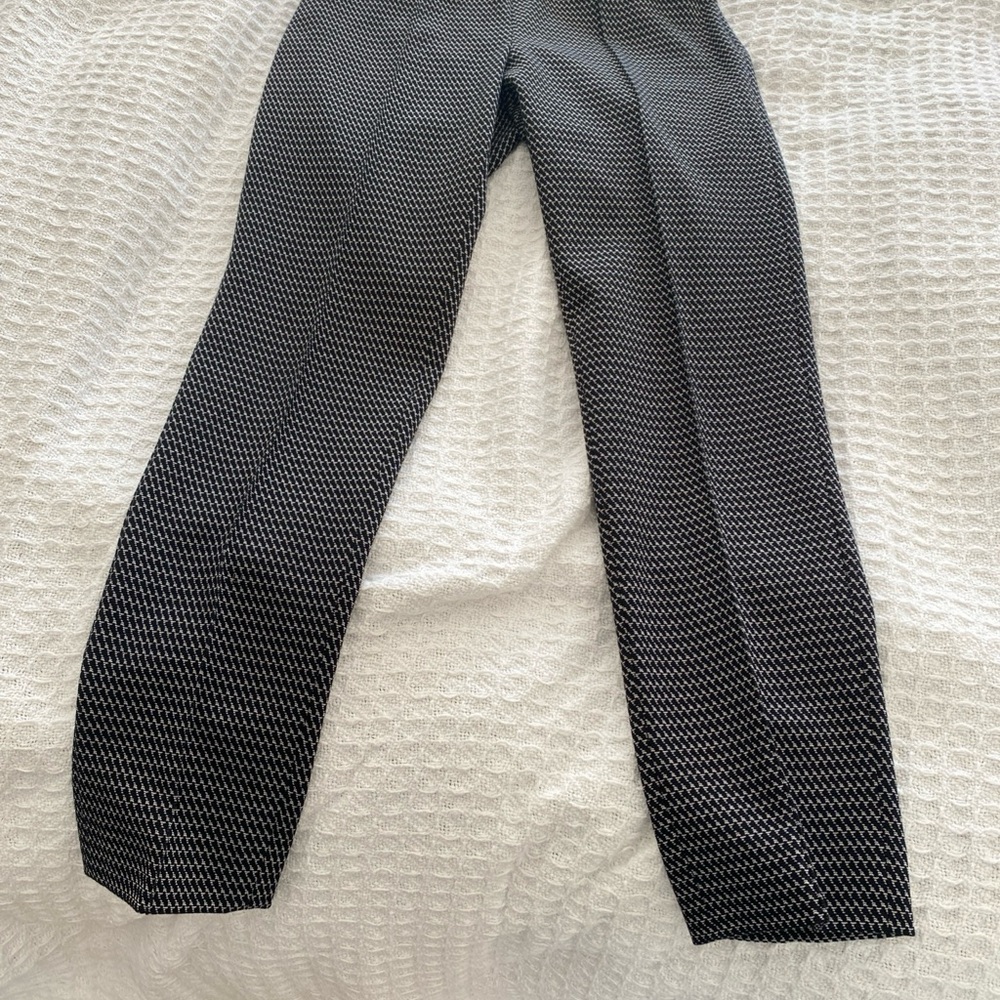 MaxMara Black and White Dress Pants with Tapered Fit
